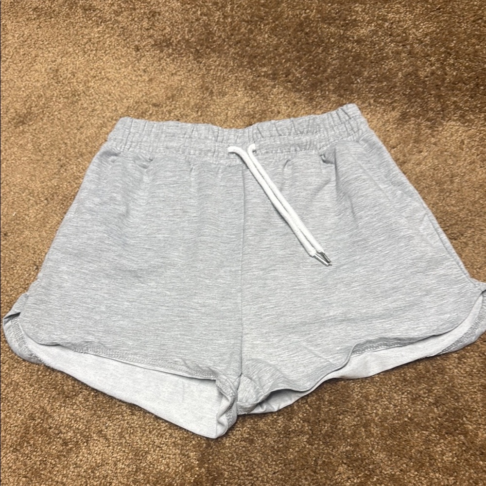 SHEIN Gray Athletic Shorts with Drawstring Waistband